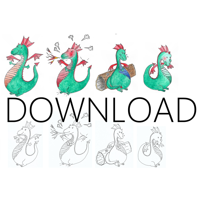 Emotieprenten - draak